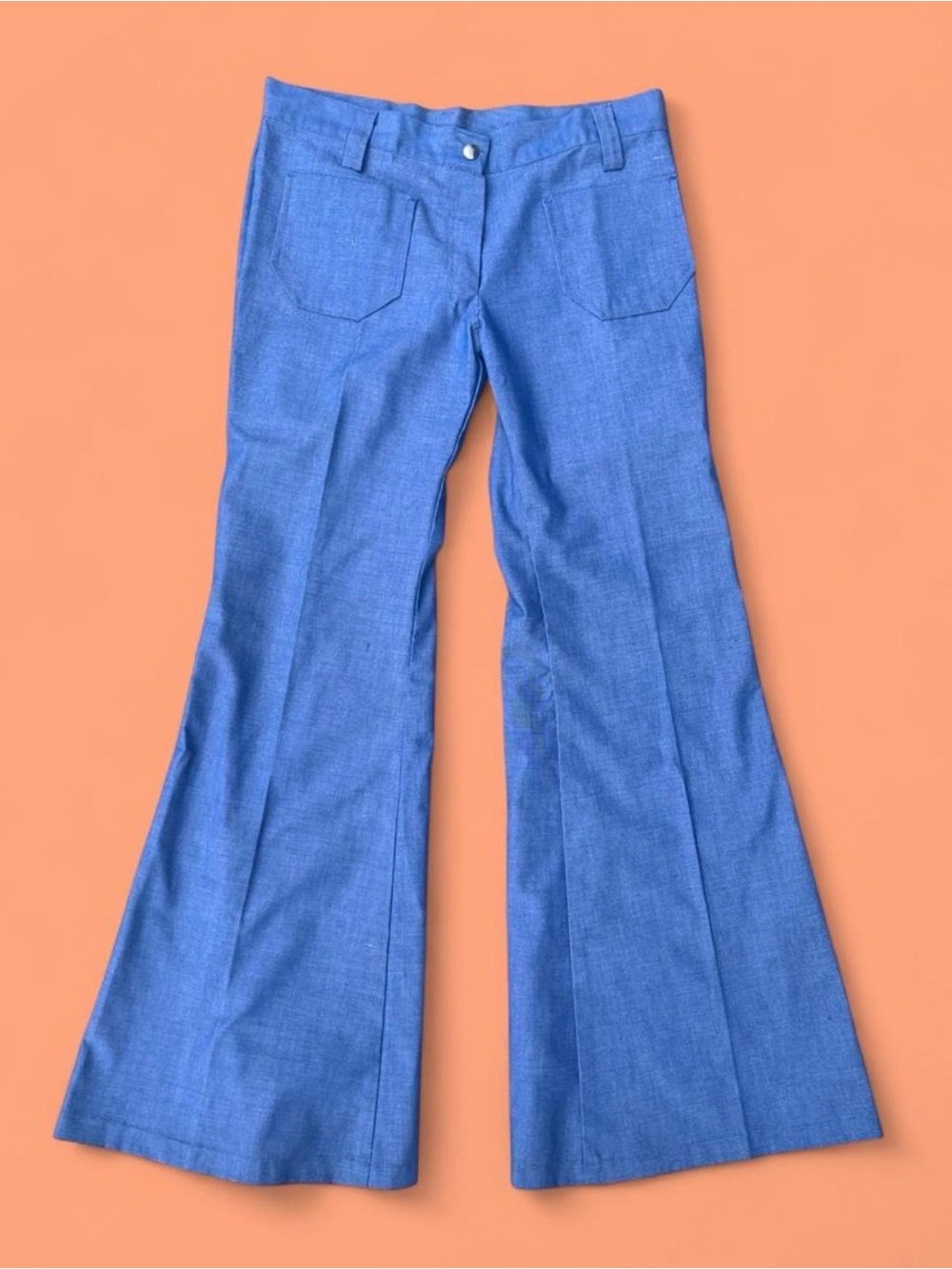 Women's Blue Flared Pants Vintage